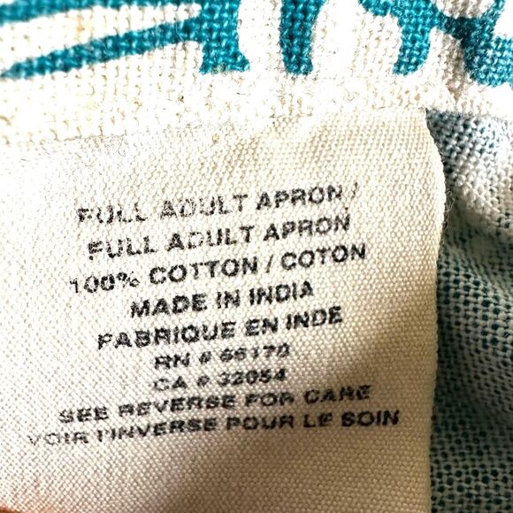 Anthropologie blue and white patterned apron - Picture 5 of 6